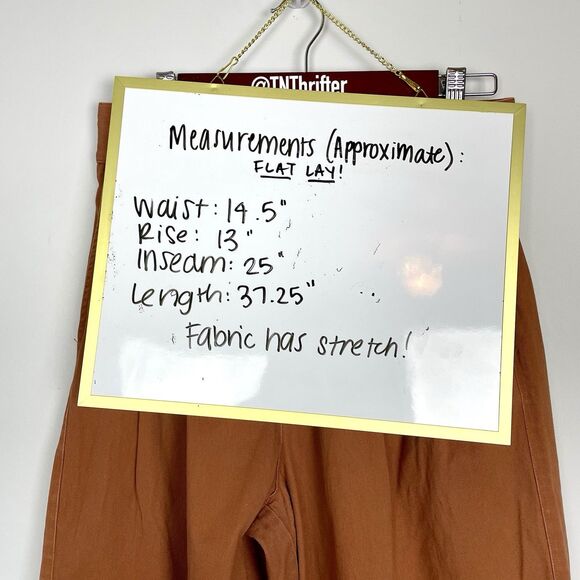 Madewell Pleated Baggy Wide Leg High Rise Flowy Pant Burnt Orange Women's Size 4 - Picture 10 of 11